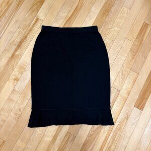 St. John Collection Marie Gray Black Skirt Wool Sz 6 Office Business Preppy